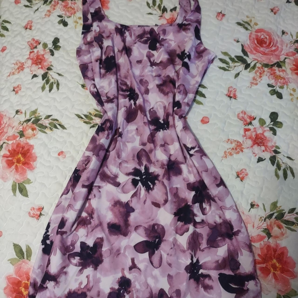 No Boundaries Purple Floral Mini Dress